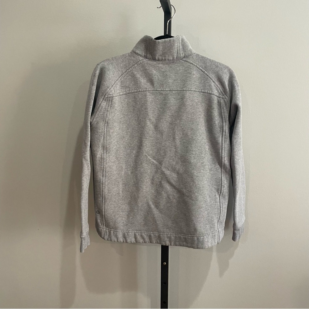 Lululemon Heathered Gray Full Zip Up Sweater - Picture 2 of 4